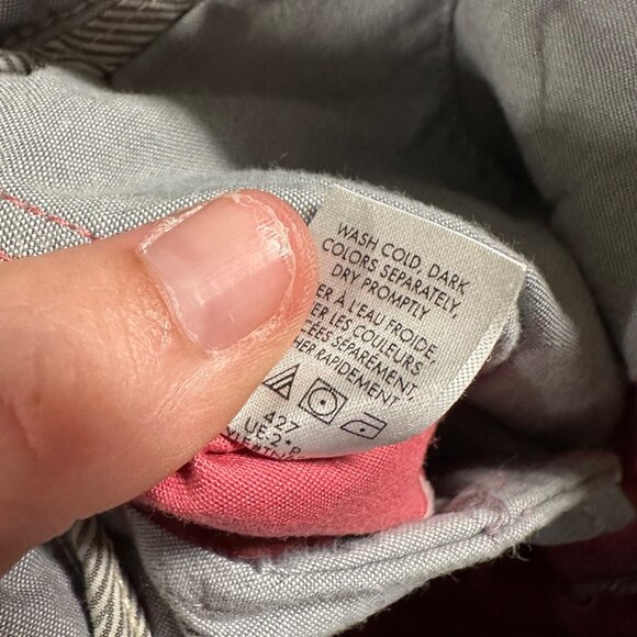 Calvin Klein Mens 36x30 Salmon Pink Flat Front Cotton Chino Casual Pants - Picture 6 of 8